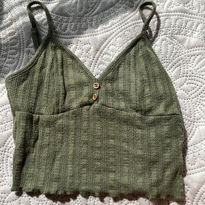Soft Dark Green Tank Top
